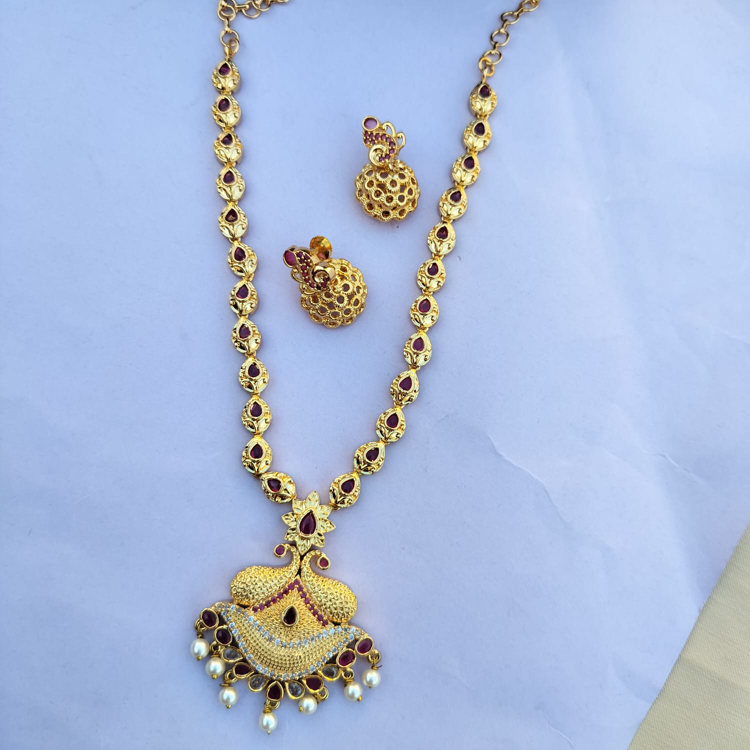 Peacock - Floral Necklace