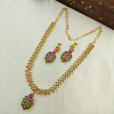 CZ Uncut Stone Necklace