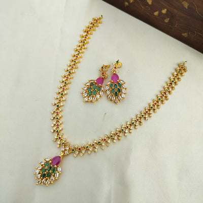 CZ Uncut Stone Necklace