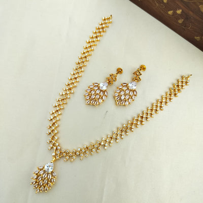 CZ Uncut Stone Necklace