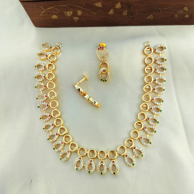 Gold Plated Ad Necklace Set