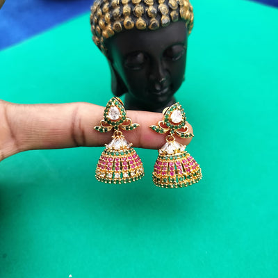 Pearls American Diamond Jumka