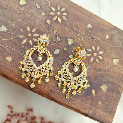 Roopa Peacock Chandballi Earrings