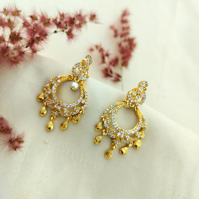 Roopa Peacock Chandballi Earrings