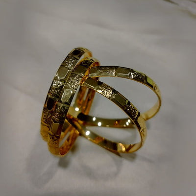 Gold Plated Textured Bangle