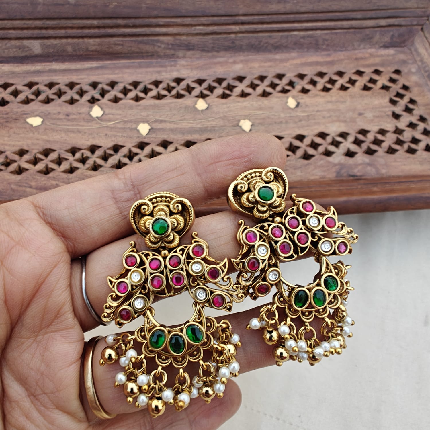 Jadau Chanbali  - Moon Earing