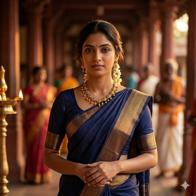 Peacock golden beades  - Ruby Necklace