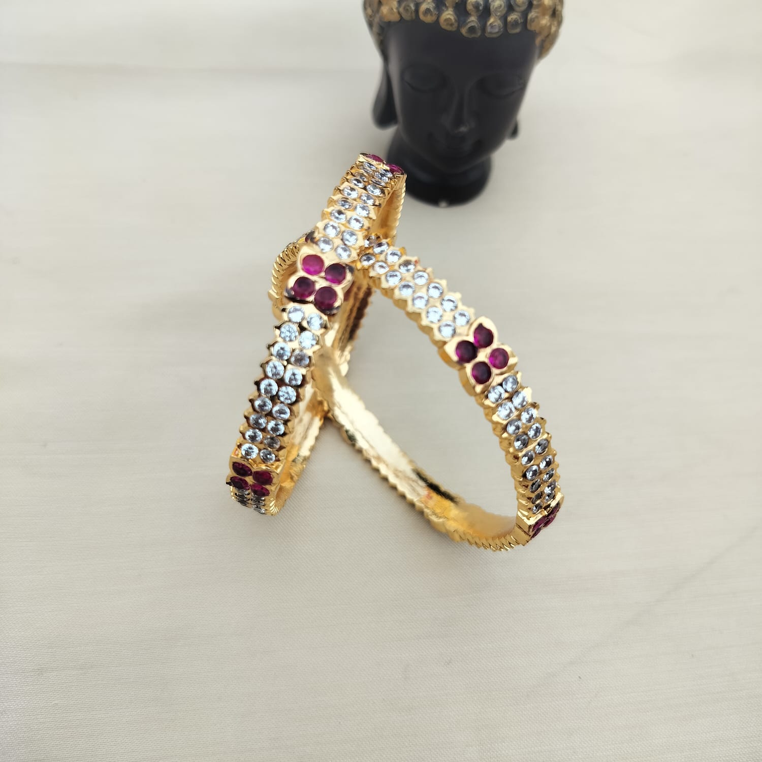 Panchaloha Bangles - Ruby White V1