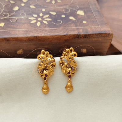 Matt Peacock Multi Color Earring
