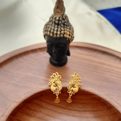 Matt Peacock Multi Color Earring