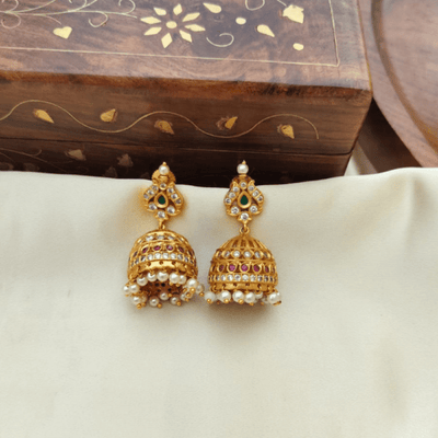 Matt Pearl Multicolor Stone Jumkha