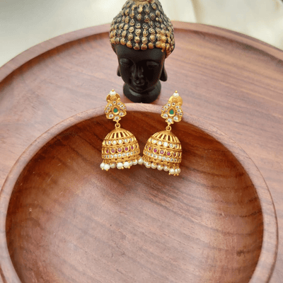 Matt Pearl Multicolor Stone Jumkha