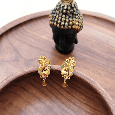 Matt Peacock Multi Color Earring