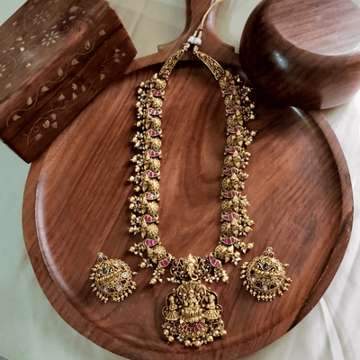 Sri Lakshmi Jadau Set -Temple Set
