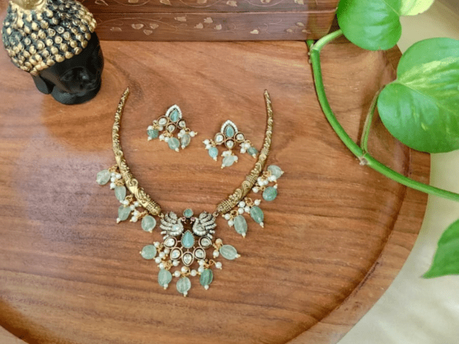 Victorian Peacock-Kante Set