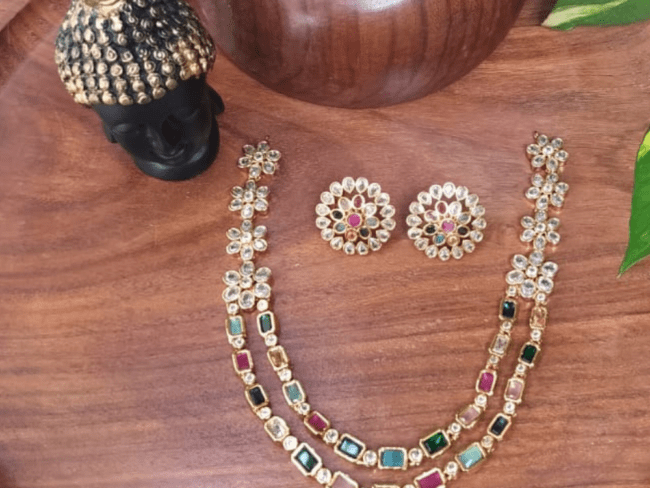 Navaratna Double Layer Jewelry